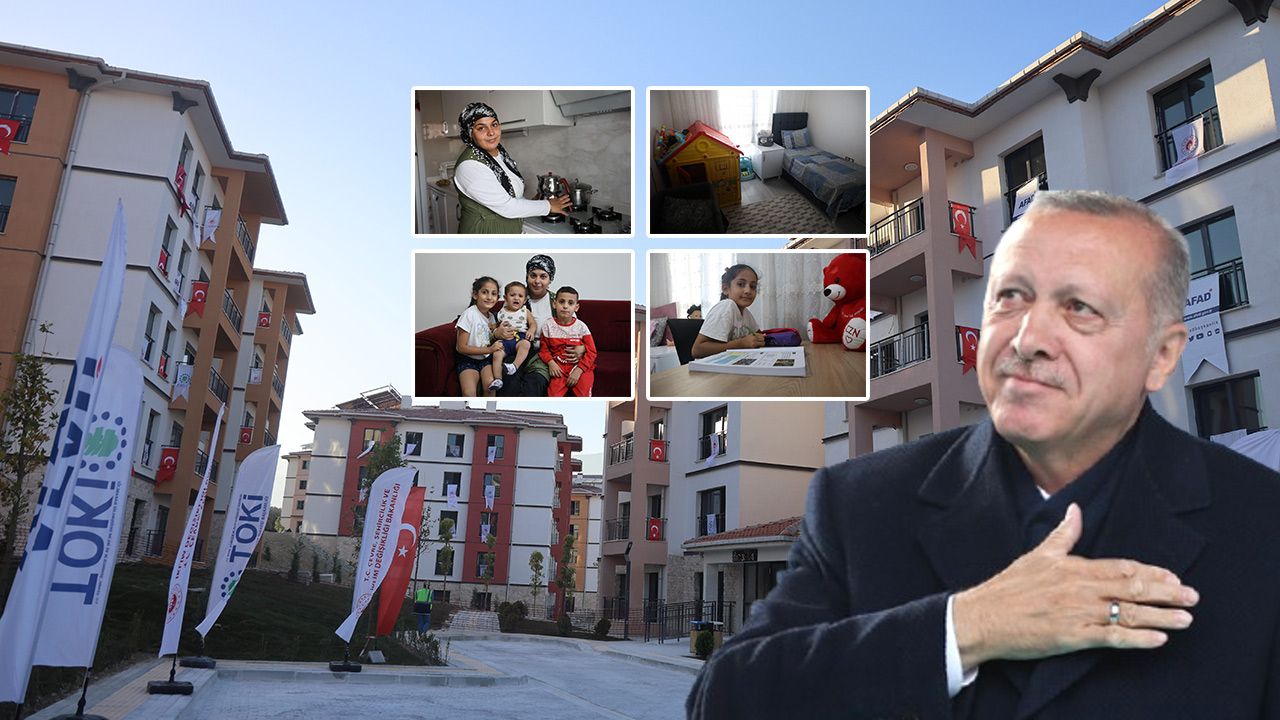 Cumhurbaşkanı Erdoğan'a teşekkür: Evim hayallerimizden bile daha güzel