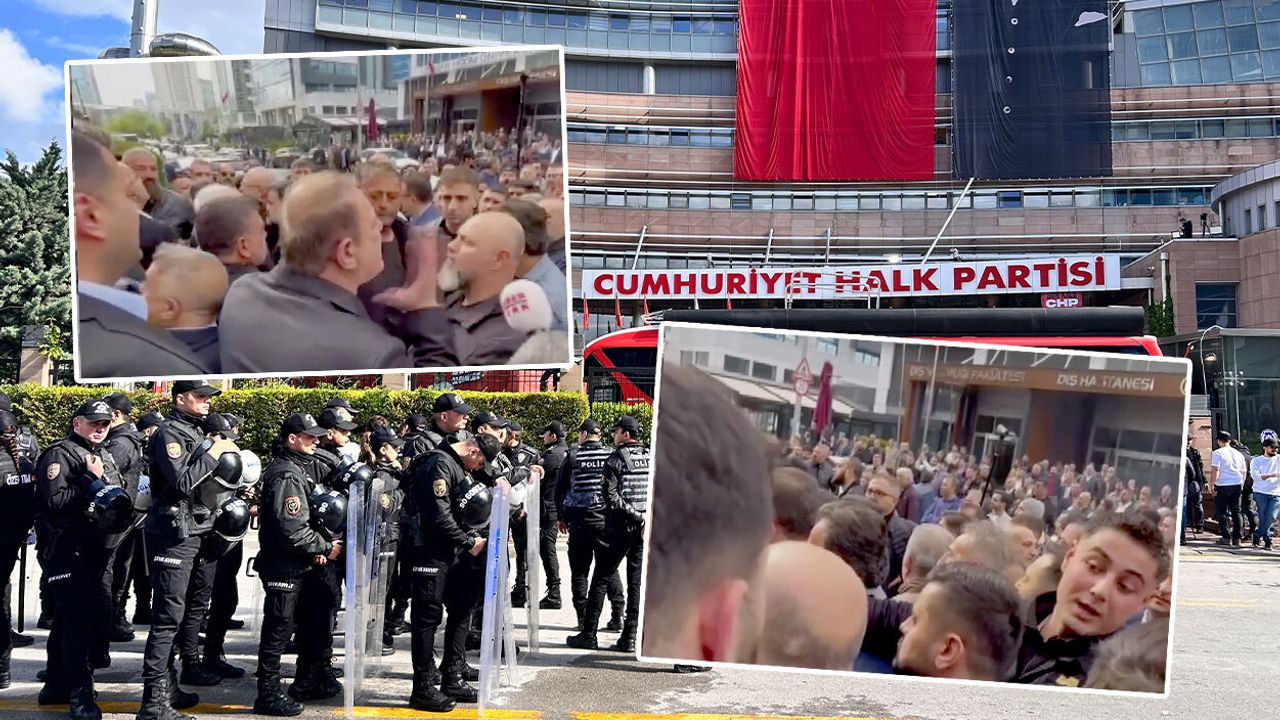 CHP Genel Merkezi'nde tekme tokatlı kavga!