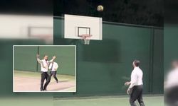 Ahmet Şara basketbolda hünerlerini sergiledi