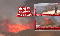 🔥Ülke TV ekibi bir anda alevlerin arasında kaldı!