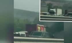 Faciadan dönüldü! Ankara Belediyesi'ne ait tır alev aldı