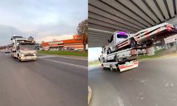 Trafikte tepki çeken görüntü