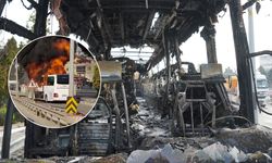 Yolcu otobüsü alev alev yandı! Korku dolu anlar