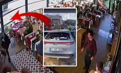 Ünlü sanatçı aracıyla restorana daldı