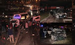 Feci kaza! Freni boşalan vinç araçları biçti