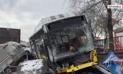 İETT otobüsü otoparka daldı