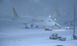 Sabiha Gökçen Havalimanı'nda uçuşlara kar ayarı