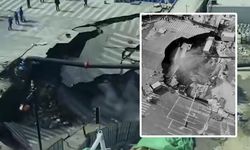 Facianın eşiğinden dönüldü! Dev çukur yolu böyle yuttu