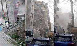 İstanbul’da bir bina kendiliğinden çöktü