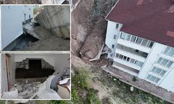 Faciadan dönüldü! İstinat duvarı çökerek evlerin içine girdi
