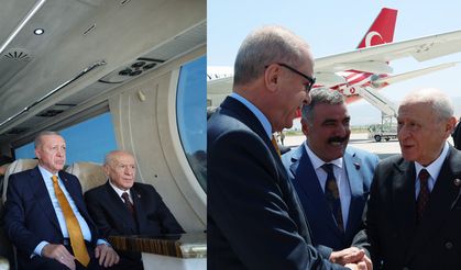 Erdoğan ile Bahçeli arasında samimi diyalog! Yan yana yolculuk ettiler...