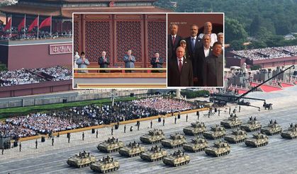 Çin’den ABD’yi yıkan görüntü! Cinping, Putin, Kim kol kola…
