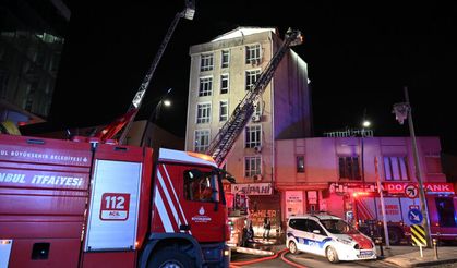 İstanbul'da korkutan otel yangını