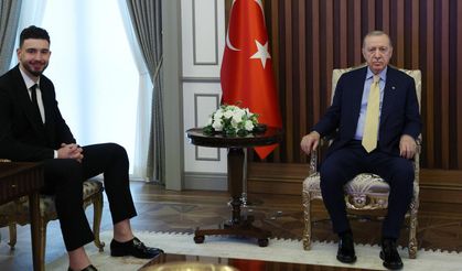 Erdoğan, Alperen Şengün'ü Külliye'de kabul etti