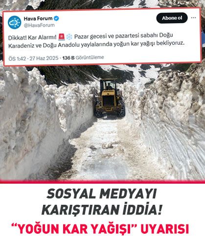 ❄️☃️Sosyal medyayı karıştıran hafta sonu "yoğun kar yağışı" iddiası! Adres Türkiye...