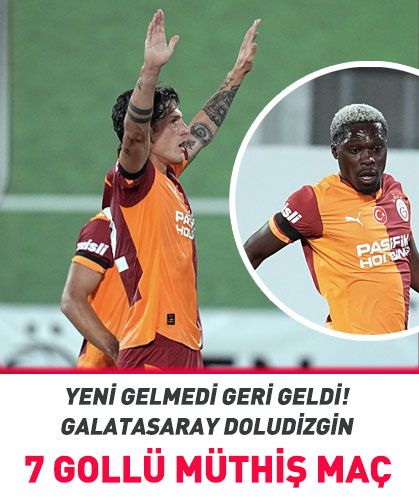 Galatasaray Ümraniyespor maçında 7 gollü müthiş mücadele...