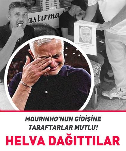 Mourinho'nun gidişini helva dağıtarak kutladılar