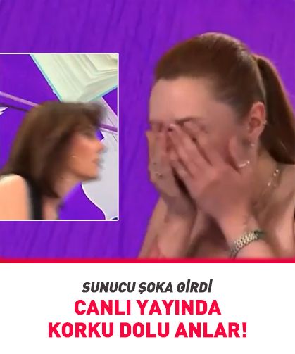 Canlı yayında korku dolu anlar! Sunucu şoka girdi