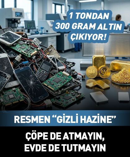 Çöpe de atmayın, evde de tutmayın! 1 tondan 300 gram altın çıkıyor