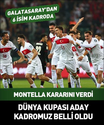 Montella 2026 Dünya Kupası için 35 kişilik kadroyu açıkladı