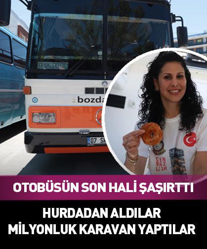 Hurdadan aldıkları otobüsü milyonluk karavana dönüştürdüler