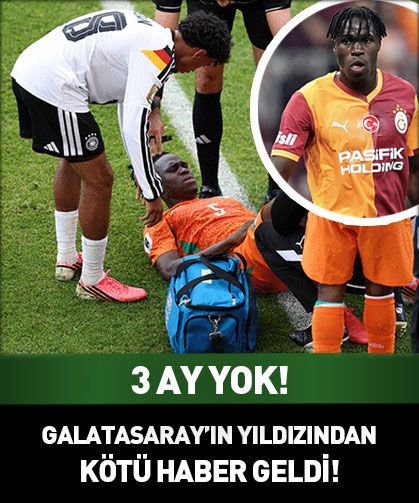 Galatasaray'a kötü haber! 3 ay yok