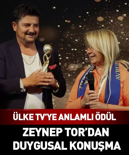 Ülke TV'ye anlamlı ödül! Zeynep Tor'dan duygusal konuşma