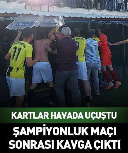 Şampiyonluk maçı sonrası büyük olay! Kartlar havada uçuştu