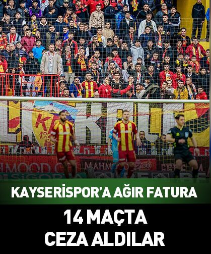 Kayserispor’a ağır fatura! 14 maçta ceza aldı