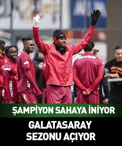 Son şampiyon Galatasaray sahaya iniyor