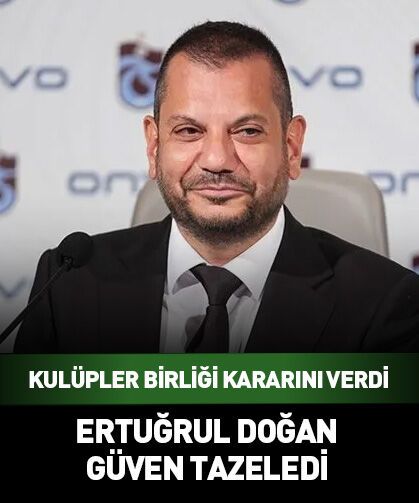 Kulüpler Birliği'nden Ertuğrul Doğan kararı