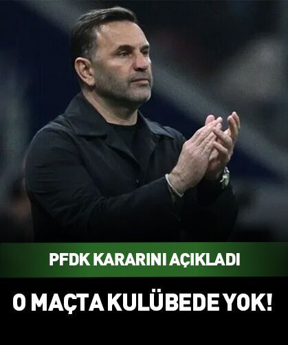PFDK’dan Okan Buruk’a 1 maç ceza