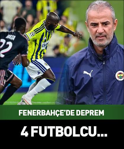 Fenerbahçe'de deprem! 4 futbolcu...