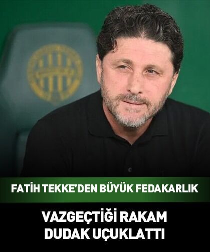 Fatih Tekke'den Trabzonspor'a büyük fedakarlık!