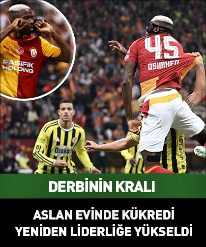 Galatasaray 2-1 Fenerbahçe maç sonucu ÖZET