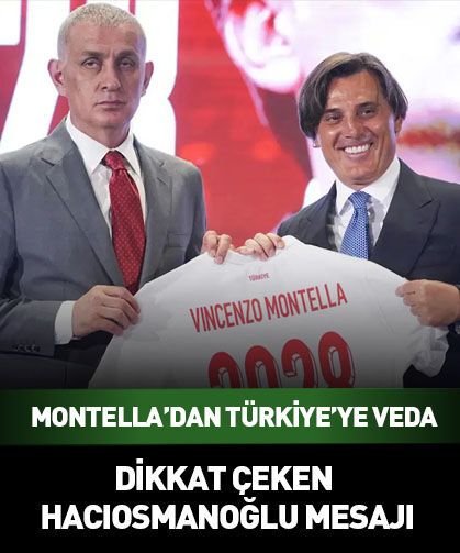 Montella'dan Türkiye'ye duygusal veda