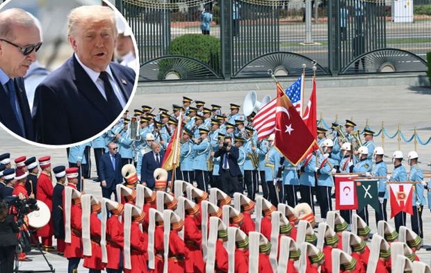 Erdoğan Trump'ı karşıladı! "Osmanlı" detayı dikkat çekti