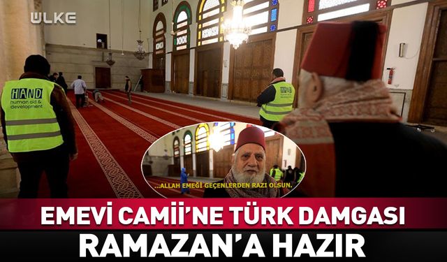 Emevi Camii’ne Türk damgası! Ramazan'a hazır