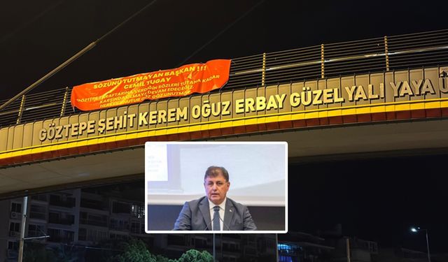 Göztepe taraftarından Cemil Tugay'a pankartlı tepki