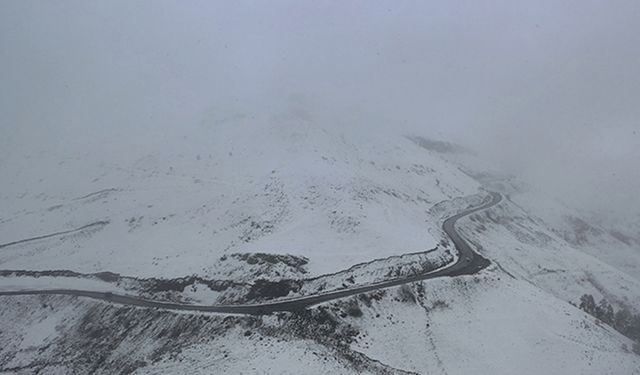 Artvin'in yüksek kesimlerine kar yağdı