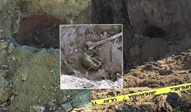 Şoke eden manzara! İçinden insan kemikleri çıktı