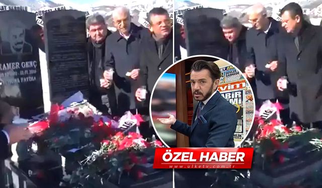 Özgür Özel'den skandal! Kamer Genç'in mezarında rakı içti...