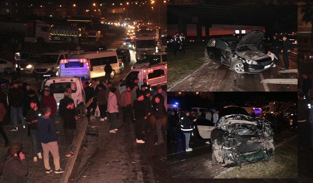 Feci kaza! Freni boşalan vinç araçları biçti