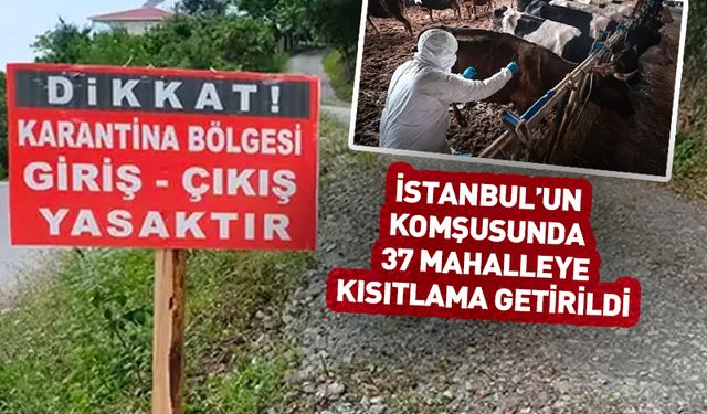 37 mahalleye giriş-çıkış yasaklandı! İstanbul'a komşu...