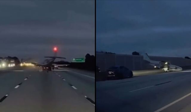 Uçak otomobile çarptı!