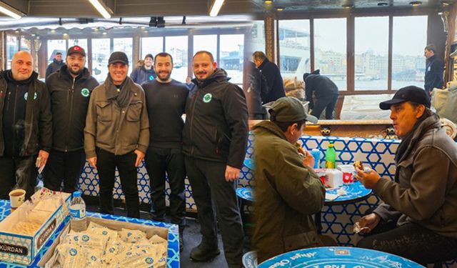 Montella bizden biri... Baba ve oğlunun balık ekmek keyfi