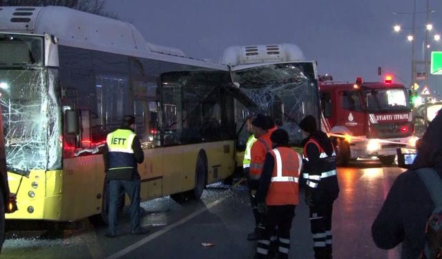 3 İETT otobüsü çarpıştı