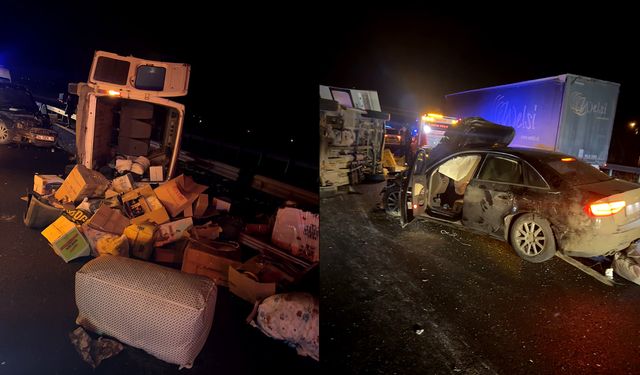 Otoyolda korkunç kaza! Ölü ve yaralılar var