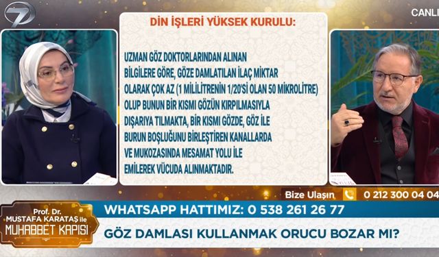 Göz damlası orucu bozar mı? Mustafa Karataş'tan net cevap