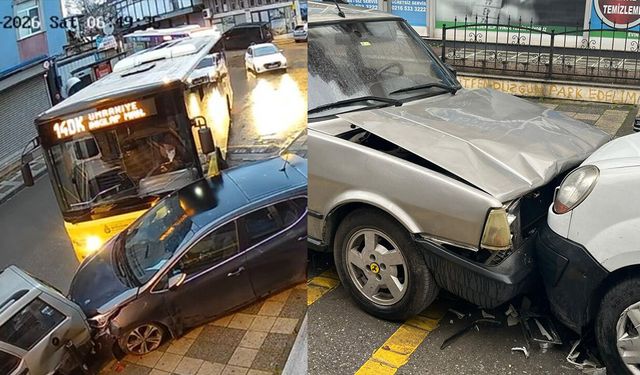 İstanbul’da kaza! İETT otobüsü araçlara çarptı